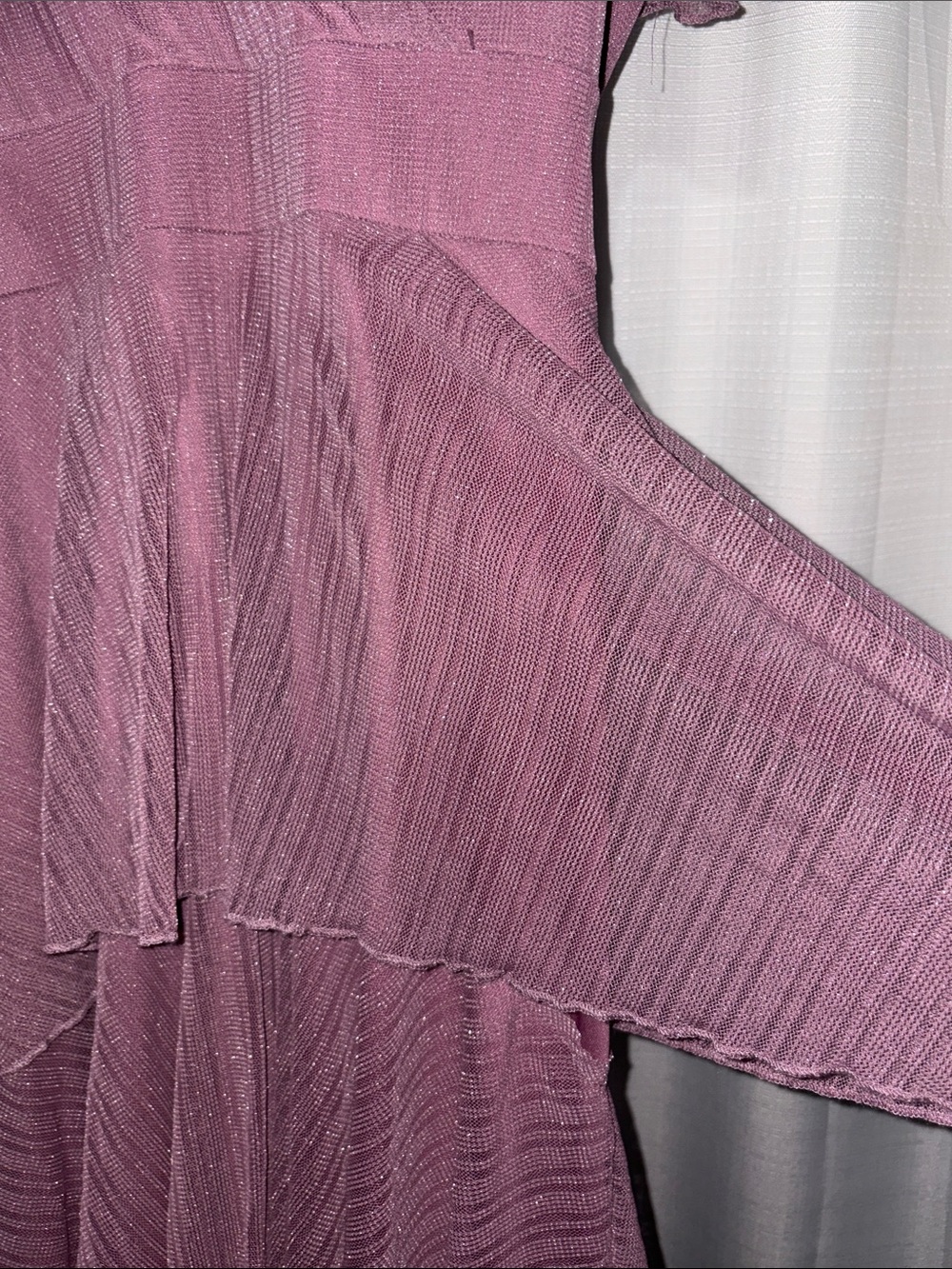 Ember - Tiered Lavender Maxi layered - Dress with Subtle Shimmer Worn Once - L - Picture 12 of 13